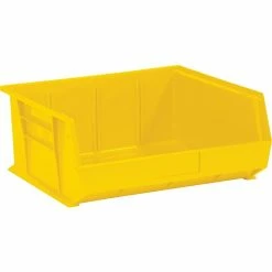 Quill Brand BOX 10 7/8" X 11" X 5" Plastic Stack And Hang Bin Box, Yellow
