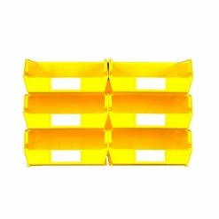LocBin BK-235 11"L X 11"W Bin Kit 6 CT, Yellow