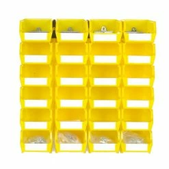 LocBin BK-220 7"L X 4"W Bin Kit 24 CT, Yellow