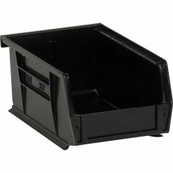 Partners Brand 14 3/4" X 8 1/4" X 7" Plastic Stack And Hang Bin Quill Brand, Black, 12/Case