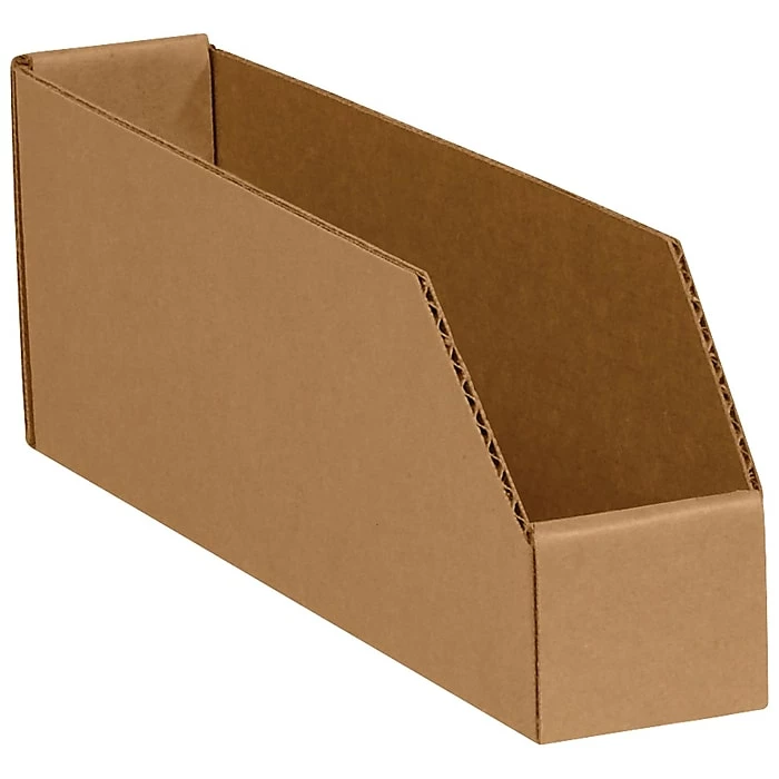 Partners Brand Open Top Bin Boxes, 2" X 9" X 4-1/2", Kraft, 25/Bundle (BINBIN29K) 3 Partners Brand Open Top Bin Boxes, 2" X 9" X 4-1/2", Kraft, 25/Bundle (BINBIN29K)