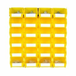 LocBin BK-210 5"L X 4"W Bin Kit 24 CT, Yellow