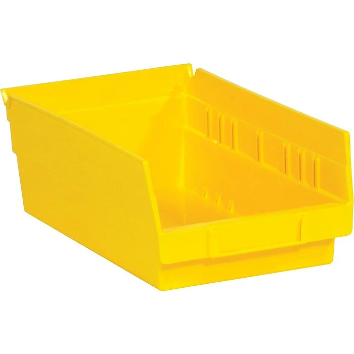Quill Brand 11 5/8" X 6 5/8" X 4" Plastic Shelf Bin, Yellow, 30/Case (BINPS103Y) 3 Quill Brand 11 5/8" X 6 5/8" X 4" Plastic Shelf Bin, Yellow, 30/Case (BINPS103Y)