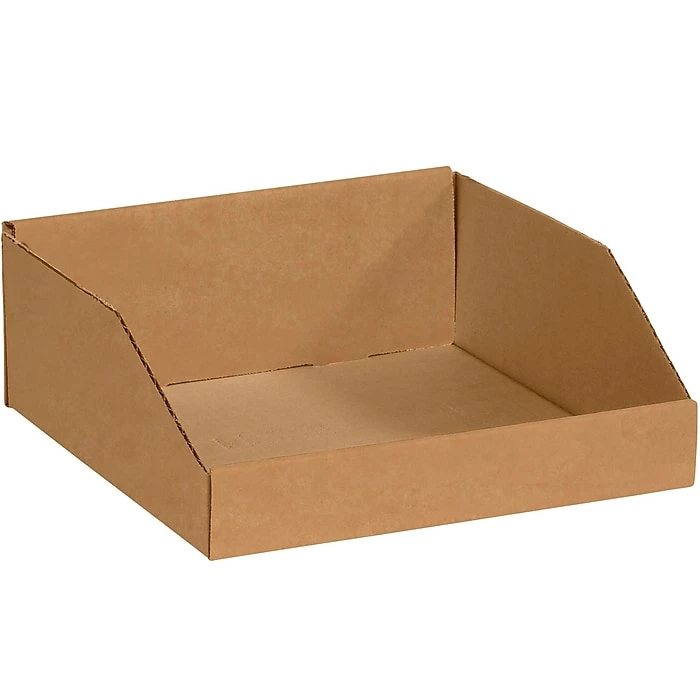 Partners Brand Open Top Bin Boxes, 12" X 12" X 4-1/2", Kraft, 50/Bundle (BINMT121214K) 3 Partners Brand Open Top Bin Boxes, 12" X 12" X 4-1/2", Kraft, 50/Bundle (BINMT121214K)
