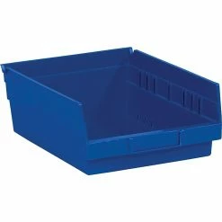 Quill Brand 11 5/8" X 8 3/8" X 4" Plastic Shelf Bin, Blue, 20/Case (BINPS104B)