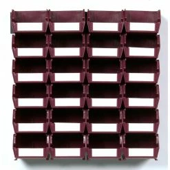 LocBin 3-210RBWS Wall Storage Small Bins, Raspberry
