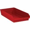 Partners Brand 23 5/8" X 11 1/8" X 4" Plastic Shelf Bin Quill Brand, Red, 6/Case -ORGANIZTIONAL STORAGE Sales unnamed file 686