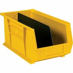 Partners Brand Black Stack And Hang Bin Divider, 15 3/4" X 7 3/4", 6/Case