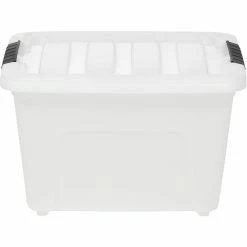 Iris Stack & Pull 19 Qt. Latch Lid Storage Bin, Translucent White/Black, 5/Pack (580027) -ORGANIZTIONAL STORAGE Sales unnamed file 712