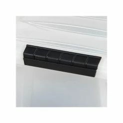 Iris Stack & Pull 19 Qt. Latch Lid Storage Bin, Translucent White/Black, 5/Pack (580027) -ORGANIZTIONAL STORAGE Sales unnamed file 715