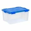 Iris Element-Resistant 62.4 Qt. Latch Lid Storage Bin, Clear/Blue (500203) -ORGANIZTIONAL STORAGE Sales unnamed file 719