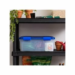 Iris WeatherPro 30.5 Qt. Latch Lid Storage Bin, Clear/Blue (500200) -ORGANIZTIONAL STORAGE Sales unnamed file 733