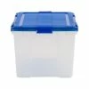 Iris WeatherPro 74 Qt. Latch Lid Storage Bin, Clear/Blue (500204) -ORGANIZTIONAL STORAGE Sales unnamed file 734