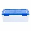 Iris Element-Resistant 40 Qt. Latch Lid Storage Bin, Clear/Blue (500202) -ORGANIZTIONAL STORAGE Sales unnamed file 742