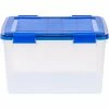 Iris Element-Resistant 55.7 Qt. Latch Lid Storage Bin, Clear/Blue (500201) -ORGANIZTIONAL STORAGE Sales unnamed file 750
