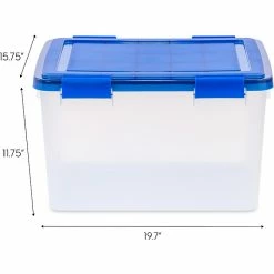 Iris Element-Resistant 55.7 Qt. Latch Lid Storage Bin, Clear/Blue (500201) -ORGANIZTIONAL STORAGE Sales unnamed file 754