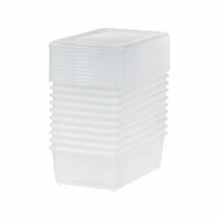 Iris 6 Qt. Snap Lid Storage Tote, Clear, 10/Pack (500074) -ORGANIZTIONAL STORAGE Sales unnamed file 759