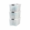 Iris Stack & Pull 72 Qt. Latch Lid Storage Bin, Translucent White/Black, 3/Pack (580106) -ORGANIZTIONAL STORAGE Sales unnamed file 766