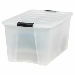 Iris Stack & Pull 72 Qt. Latch Lid Storage Bin, Translucent White/Black, 3/Pack (580106) 8 Iris Stack & Pull 72 Qt. Latch Lid Storage Bin, Translucent White/Black, 3/Pack (580106) -ORGANIZTIONAL STORAGE Sales unnamed file 767