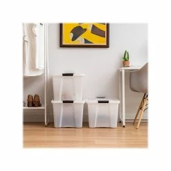 Iris Stack & Pull 72 Qt. Latch Lid Storage Bin, Translucent White/Black, 3/Pack (580106) 10 Iris Stack & Pull 72 Qt. Latch Lid Storage Bin, Translucent White/Black, 3/Pack (580106) -ORGANIZTIONAL STORAGE Sales unnamed file 769