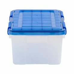 Iris Element-Resistant 18.4 Qt. Latch Lid Storage Bin, Clear/Blue (500199) 11 Iris Element-Resistant 18.4 Qt. Latch Lid Storage Bin, Clear/Blue (500199) -ORGANIZTIONAL STORAGE Sales unnamed file 785