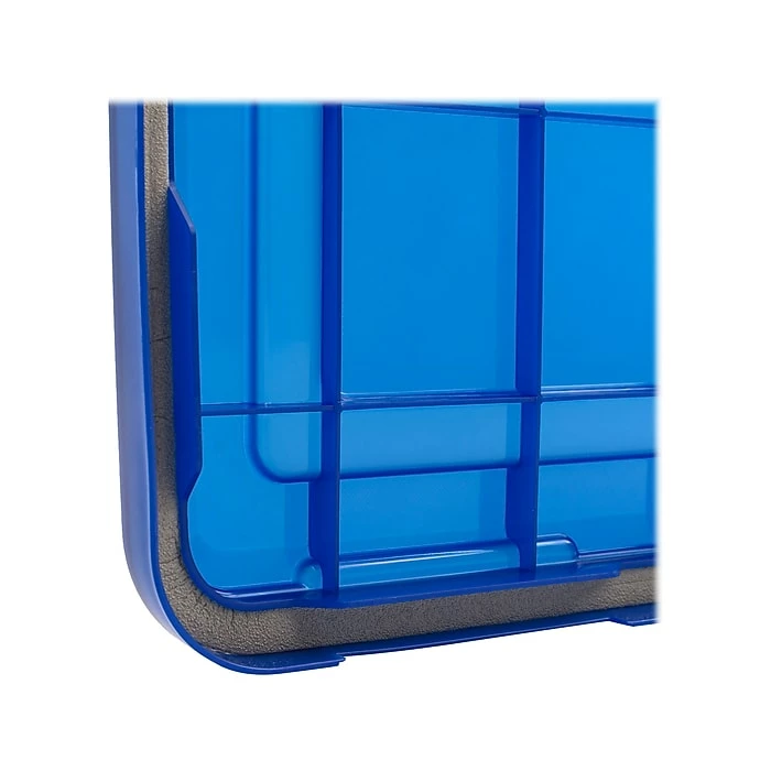 Iris Element-Resistant 18.4 Qt. Latch Lid Storage Bin, Clear/Blue (500199) 6 Iris Element-Resistant 18.4 Qt. Latch Lid Storage Bin, Clear/Blue (500199) - Image 4