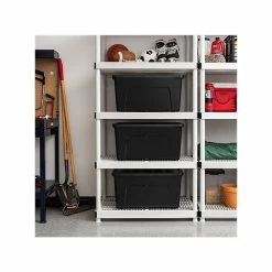 Iris Stack & Pull 72 Qt. Latch Lid Storage Bin, Black/Red, 3/Pack (580108) -ORGANIZTIONAL STORAGE Sales unnamed file 830