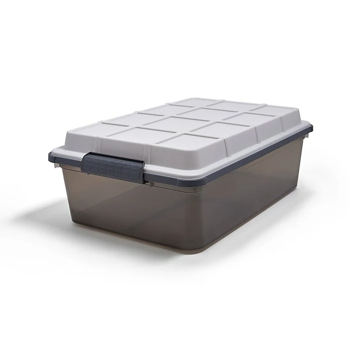 Keter 38.9 Qt. Latch Lid Storage Tote, Smoke (TR54517) 3 Keter 38.9 Qt. Latch Lid Storage Tote, Smoke (TR54517)