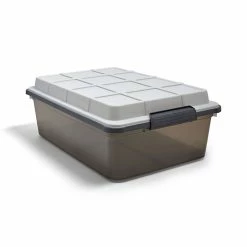 Keter 38.9 Qt. Latch Lid Storage Tote, Smoke (TR54517) 9 Keter 38.9 Qt. Latch Lid Storage Tote, Smoke (TR54517) -ORGANIZTIONAL STORAGE Sales unnamed file 844