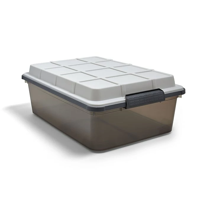 Keter 38.9 Qt. Latch Lid Storage Tote, Smoke (TR54517) 6 Keter 38.9 Qt. Latch Lid Storage Tote, Smoke (TR54517) - Image 4