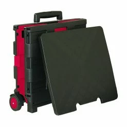 Bazic 17.72"H X 17.24"W Assorted Materials Folding Cart On Wheels With Lid Cover, Red/Black (BAZ2199) -ORGANIZTIONAL STORAGE Sales unnamed file 866