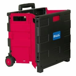Bazic 17.72"H X 17.24"W Assorted Materials Folding Cart On Wheels With Lid Cover, Red/Black (BAZ2199) -ORGANIZTIONAL STORAGE Sales unnamed file 867