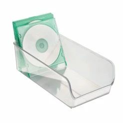 InterDesign Linus Small Storage Organizer Bin, Clear (56930)