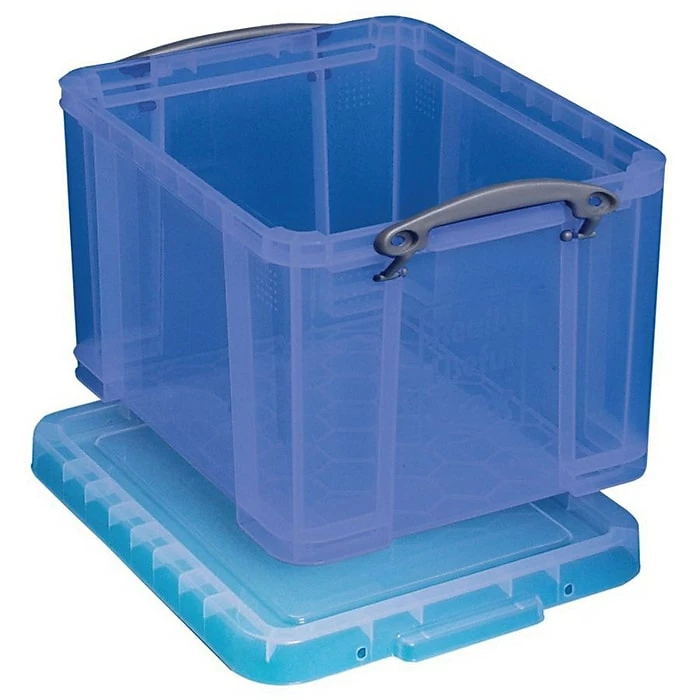 Really Useful Box 32L Snap Lid Storage Tote, Blue, Each (32TBL) 3 Really Useful Box 32L Snap Lid Storage Tote, Blue, Each (32TBL)