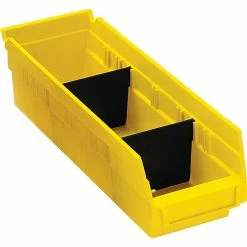 Partners Brand Black Plastic Shelf Bin Divider, 2 7/8" X 3", 50/Case