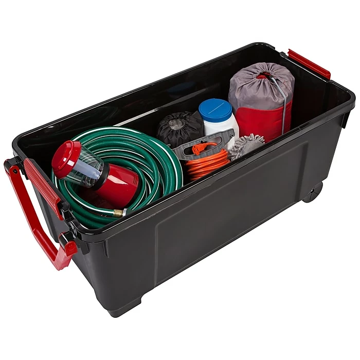 IRIS® 42.25 GAL Heavy Duty Storage Tote With Wheels, Black, 2 Pack (250080) 4 IRIS® 42.25 GAL Heavy Duty Storage Tote With Wheels, Black, 2 Pack (250080) - Image 2