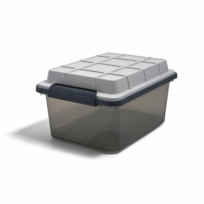 Keter 17.8 Qt. Latch Lid Storage Tote, Smoke (TR54515) 3 Keter 17.8 Qt. Latch Lid Storage Tote, Smoke (TR54515)
