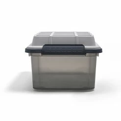Keter 17.8 Qt. Latch Lid Storage Tote, Smoke (TR54515) 8 Keter 17.8 Qt. Latch Lid Storage Tote, Smoke (TR54515) -ORGANIZTIONAL STORAGE Sales unnamed file 912