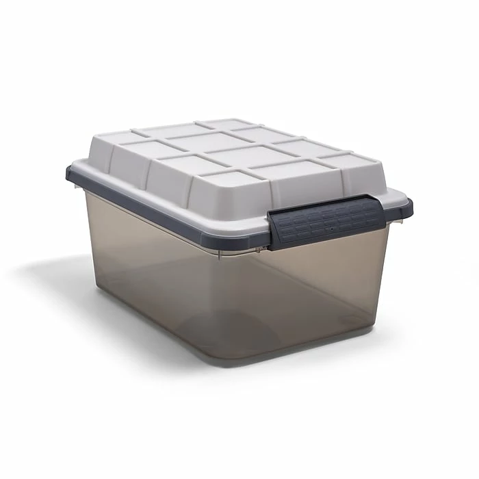 Keter 17.8 Qt. Latch Lid Storage Tote, Smoke (TR54515) 6 Keter 17.8 Qt. Latch Lid Storage Tote, Smoke (TR54515) - Image 4