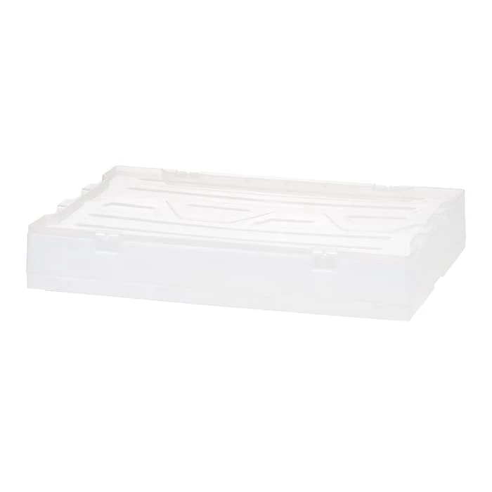 Iris Hinged Lid Collapsible Storage Crate, Clear (100713) 5 Iris Hinged Lid Collapsible Storage Crate, Clear (100713) - Image 3