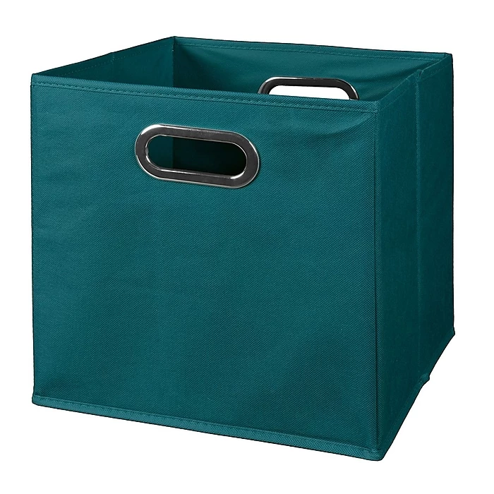 Niche Cubo 12" X 12" Foldable Fabric Storage Bins, Teal, 12 Pack (HTOTE12PKTL) 4 Niche Cubo 12" X 12" Foldable Fabric Storage Bins, Teal, 12 Pack (HTOTE12PKTL) - Image 2