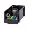 Staples Medium Modular Stacking Storage Box, Black, Each (200529) 2 Staples Medium Modular Stacking Storage Box, Black, Each (200529) -ORGANIZTIONAL STORAGE Sales unnamed file 932