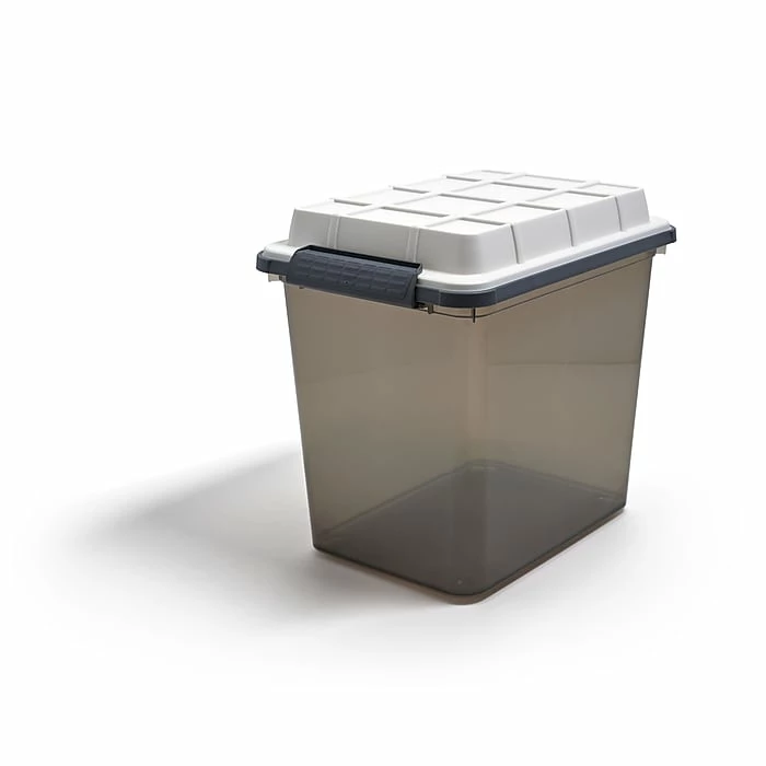 Keter 29.3 Qt. Latch Lid Storage Tote, Smoke (TR54516) 3 Keter 29.3 Qt. Latch Lid Storage Tote, Smoke (TR54516)