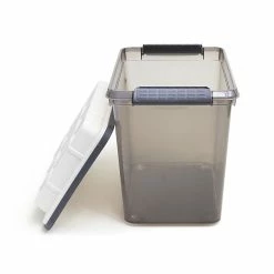 Keter 29.3 Qt. Latch Lid Storage Tote, Smoke (TR54516) 7 Keter 29.3 Qt. Latch Lid Storage Tote, Smoke (TR54516) -ORGANIZTIONAL STORAGE Sales unnamed file 935