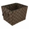 Simplify Small Woven 16.63 Qt. Strap Storage Tote, Choco (25092-CHOCO) -ORGANIZTIONAL STORAGE Sales unnamed file 939