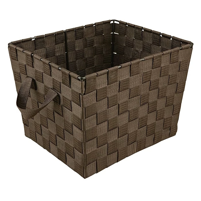 Simplify Small Woven 16.63 Qt. Strap Storage Tote, Choco (25092-CHOCO) 3 Simplify Small Woven 16.63 Qt. Strap Storage Tote, Choco (25092-CHOCO)