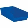 Partners Brand 17 7/8" X 11 1/8" X 4" Plastic Shelf Bin Quill Brand, Blue, 8/Case -ORGANIZTIONAL STORAGE Sales unnamed file 966