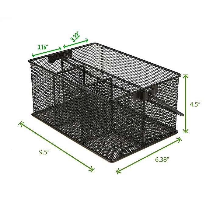 Mind Reader Mesh Storage Basket, Black (MESHBASKET-BLK) 5 Mind Reader Mesh Storage Basket, Black (MESHBASKET-BLK) - Image 3