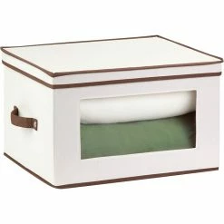 Honey-Can-Do Honey Can Do Natural Canvas Tall Window Storage Chest